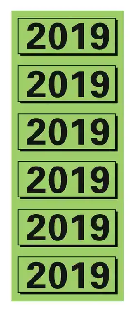 RUGETIKET ELBA 2019 57X25MM GROEN 120