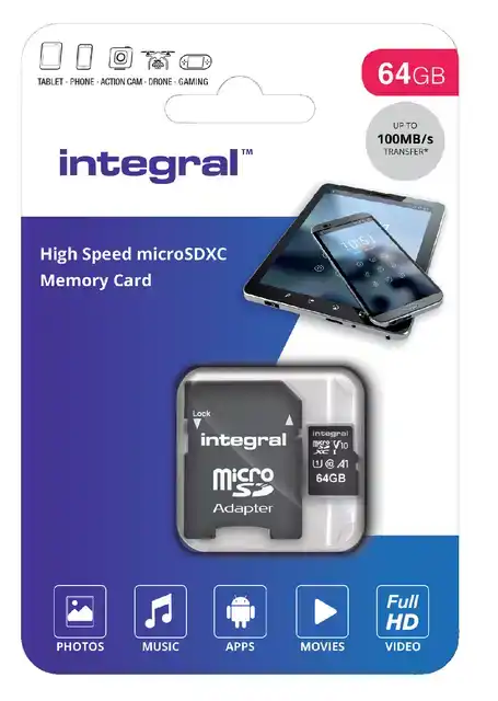 GEHEUGENKAART INTEGRAL MICROSDXC V10