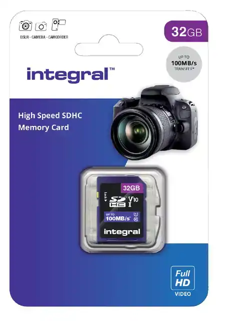 GEHEUGENKAART INTEGRAL SDHC V10 32GB