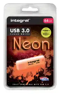 USB STICK 3.0 INTEGRAL 64GB NEON ORANJE