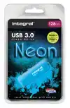 USB STICK 3.0 INTEGRAL 128GB NEON BLAUW