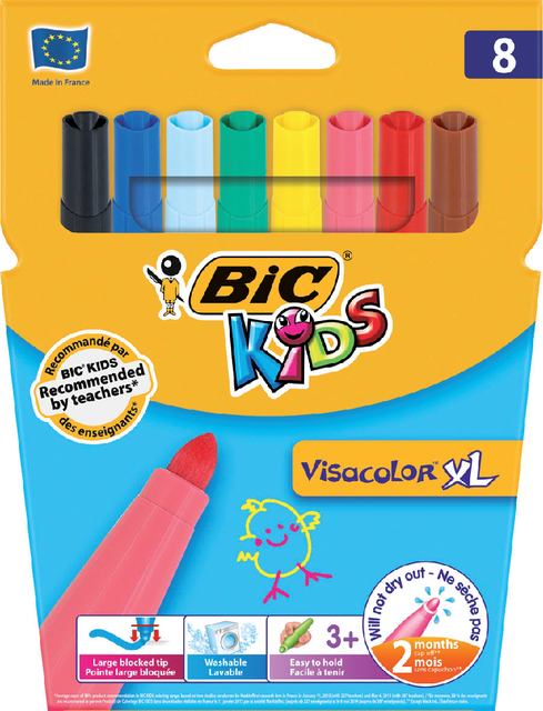 KLEURSTIFT BICKIDS VISACOLOR XL ASSORTI