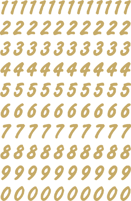 ETIKET HERMA 4151 8MM GETALLEN 0-9 GOUD