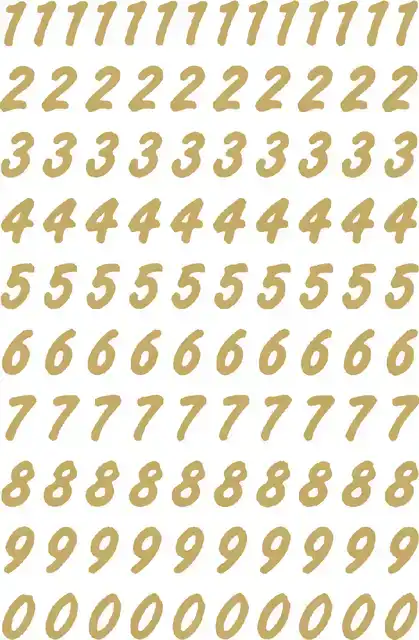 ETIKET HERMA 4151 8MM GETALLEN 0-9 GOUD
