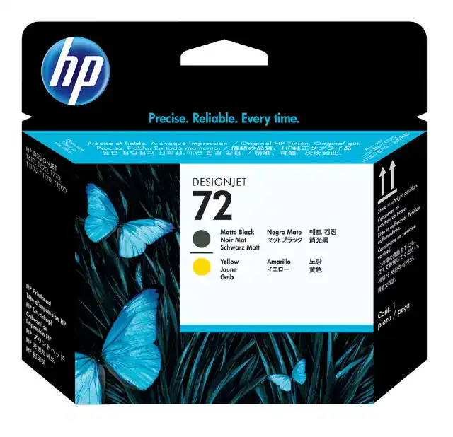 PRINTKOP HP C9384A 72 GEEL + MAT ZWART