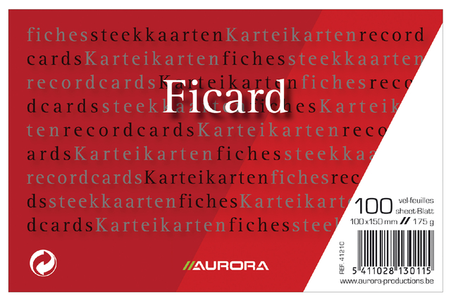 SYSTEEMKAART AURORA 150X100MM BLANCO