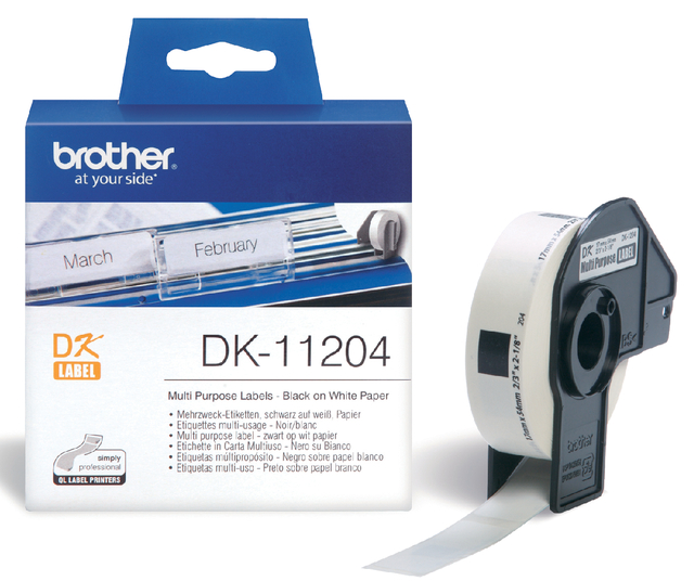 ETIKET BROTHER DK11204 MULTIFUNCTIONEEL
