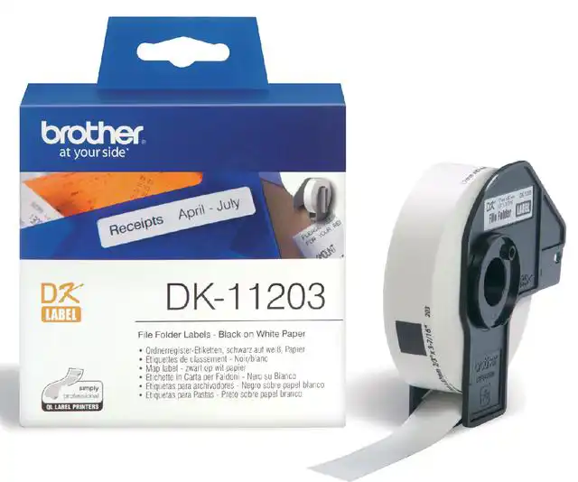 ETIKET BROTHER DK11203 NAAMKAART ORDNER