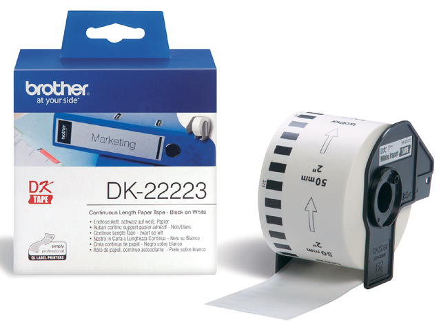 ETIKET BROTHER DK22223 DOORLOPEND 50MM