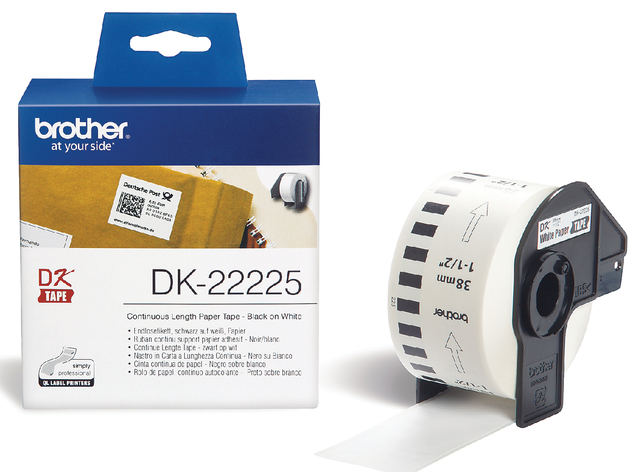 ETIKET BROTHER DK22225 DOORLOPEND 38MM