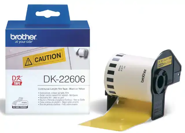 ETIKET BROTHER DK22606 DOORLOPEND 62MM