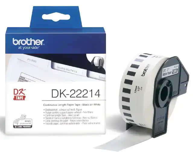 ETIKET BROTHER DK22214 DOORLOPEND 12MM