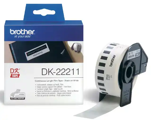 ETIKET BROTHER DK22211 DOORLOPEND 29MM