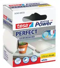 TEXTIELTAPE TESA PERFECT 2.75MX38MM WIT