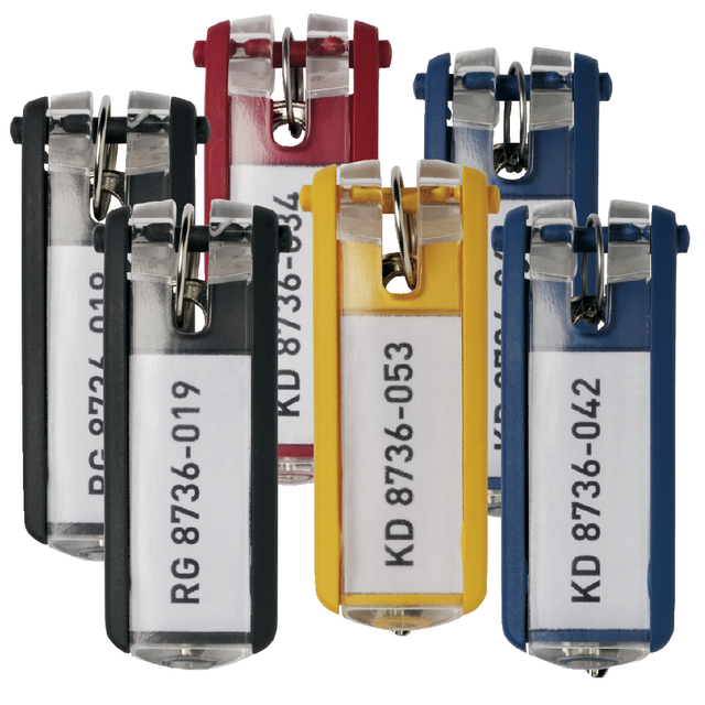 SLEUTELLABEL DURABLE MET RING ASSORTI 6