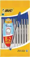 BALPEN BIC CRISTAL M 10ST BLAUW