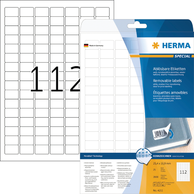 ETIKET HERMA 4211 25.4X16.9MM