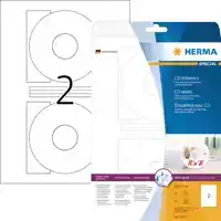 ETIKET HERMA 5079 CD 116MM WIT OPAQUA