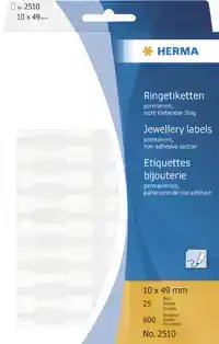 ETIKET HERMA 2510 10X49MM WIT 576STUKS