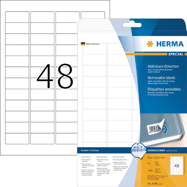 ETIKET HERMA 4346 45.7X21.2MM