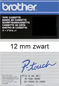 LABELTAPE BROTHER PTOUCH TC201 12MM WIT