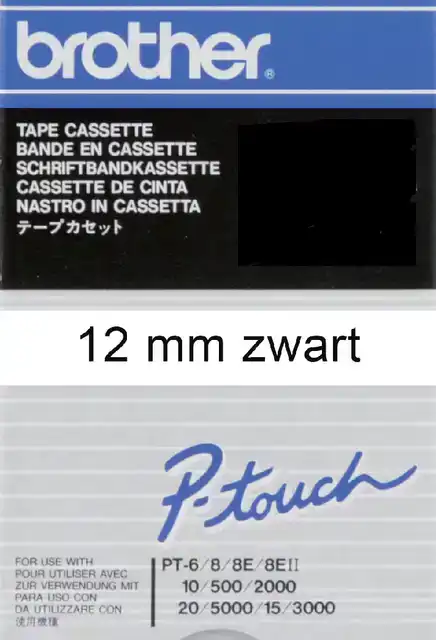 LABELTAPE BROTHER PTOUCH TC201 12MM WIT