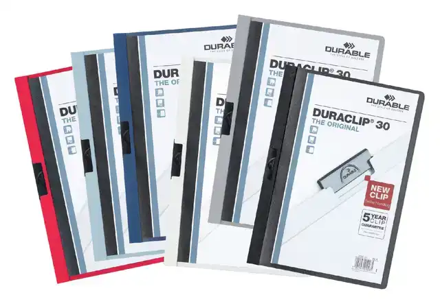 KLEMMAP DURABLE DURACLIP A4 3MM 30V WT