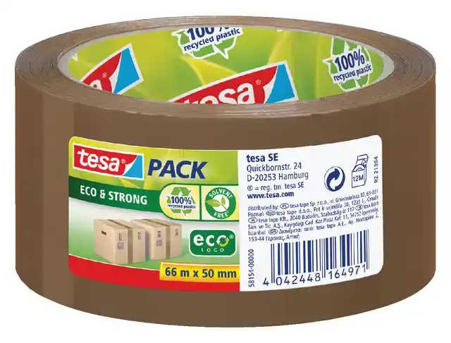 VERPAKKINGSTAPE TESAPACK ECO 66MX50MM