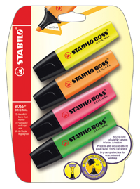 MARKEERSTIFT STABILO BOSS 70/4 4ST