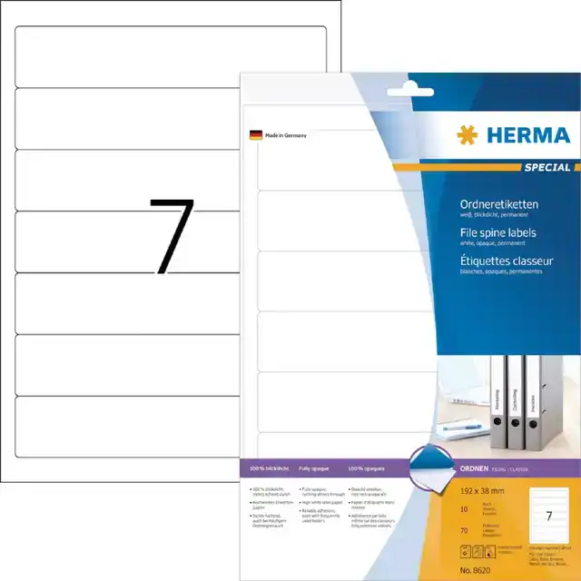 RUGETIKET HERMA 8620 SMAL 38X192MM