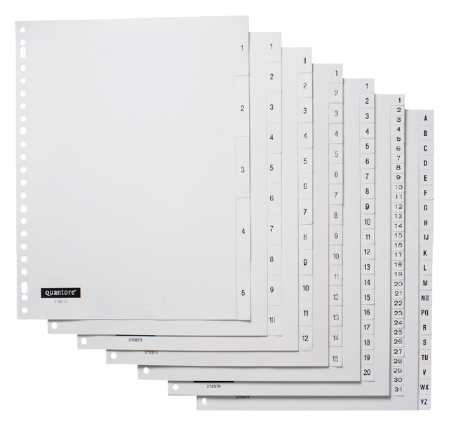 TABBLAD QUANTORE 23RINGS PP 1-31 WT