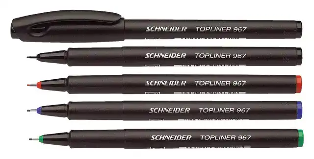 FINELINER SCHNEIDER 967 0.4MM ZWART