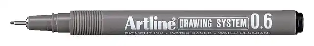 FINELINER ARTLINE TECHNISCH 0.6MM ZWART