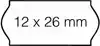 PRIJSETIKET 12X26MM SATO SAMARK