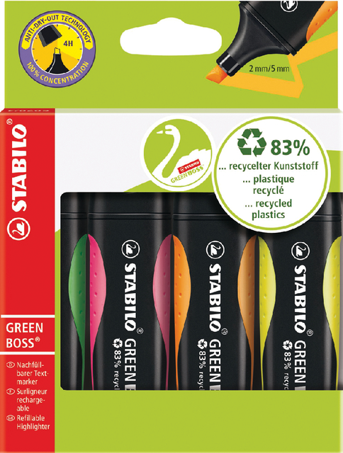 MARKEERSTIFT STABILO GREEN BOSS 6070/4