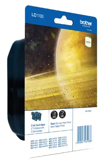 INKTCARTRIDGE BROTHER LC-1100BK2 ZWART