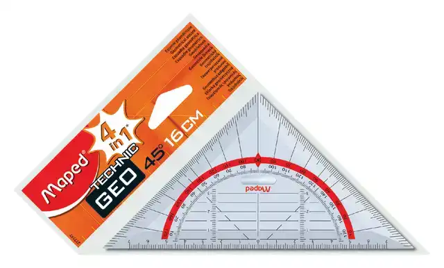 GEODRIEHOEK MAPED GEOMETRIC 16CM