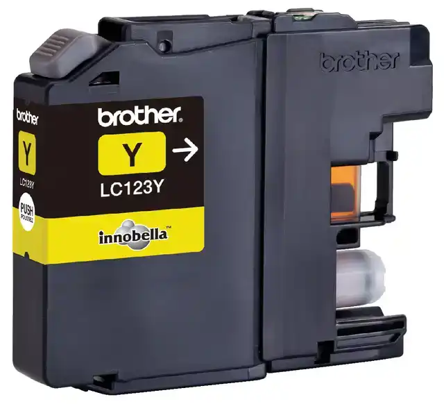 INKTCARTRIDGE BROTHER LC-123Y GEEL