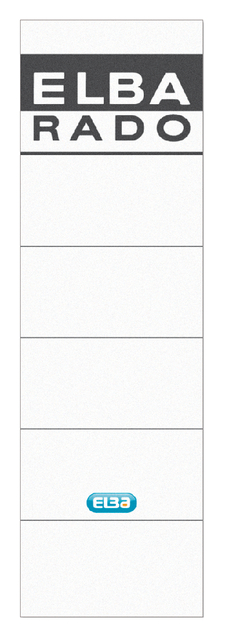 RUGETIKET LEITZ 62X192MM ZELFKL GRIJS