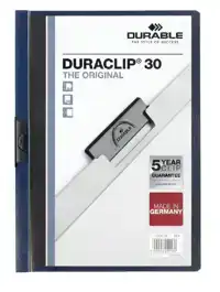 KLEMMAP DURABLE DURACLIP A4 3MM 30V NBL