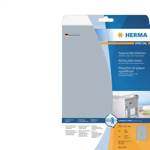ETIKET HERMA 4224 A4 210X297MM FOLIE ZI