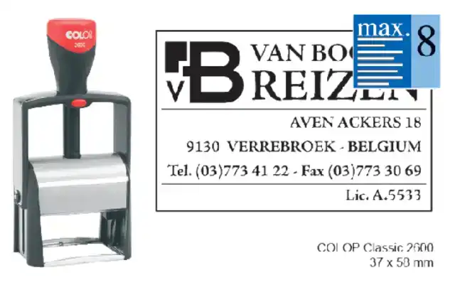 TEKSTSTEMPEL COLOP HEAVY DUTY 2600