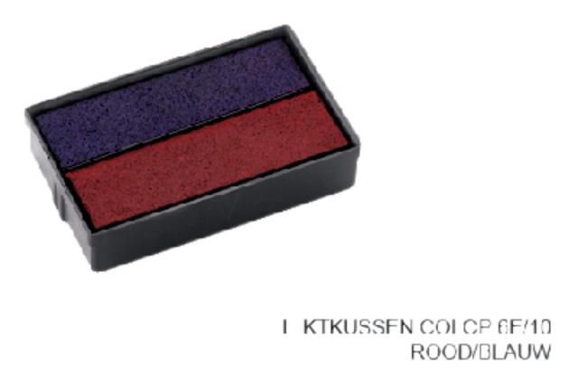 STEMPELKUSSEN COLOP E102 BLAUW EN ROOD