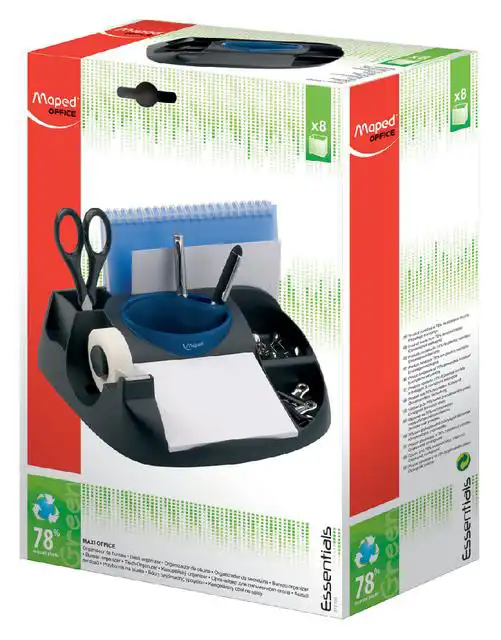 BUREAU ORGANIZER MAPED ESSENTIALS GREEN