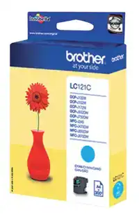 INKTCARTRIDGE BROTHER LC-121C BLAUW