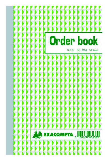 ORDERBOEK EXACOMPTA 210X135MM 50X2VEL