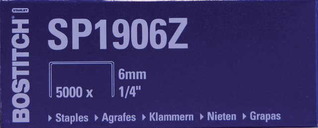 NIETEN BOSTITCH SP1906Z STL 6MM RECHTE