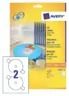 ETIKET AVERY L6043-25 CD WIT 50STUKS