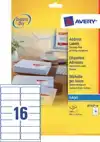 ETIKET AVERY J8162-10 99.1X33.9MM WIT