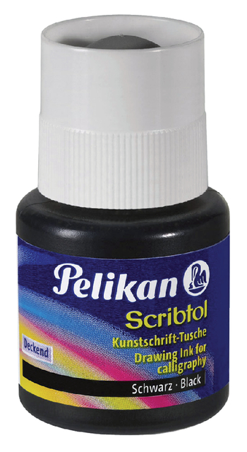 OOSTINDISCHE INKT PELIKAN 30ML ZWART